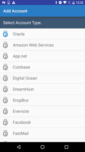Oracle Mobile Authenticator screenshot