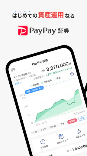 PayPay証券 100円から株や投資信託を購入できる screenshot