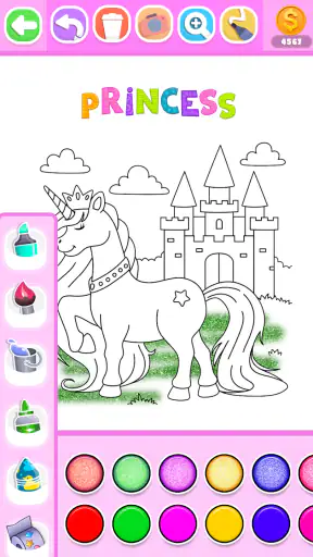 Princess Coloring Book Glitter screenshot
