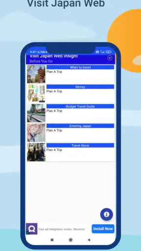 Visit Japan Web Info screenshot