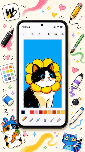WigglyPaint - Cute Pixel Paint screenshot