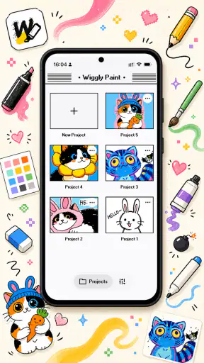 WigglyPaint - Cute Pixel Paint screenshot