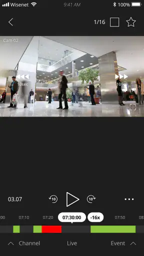 Wisenet mobile screenshot
