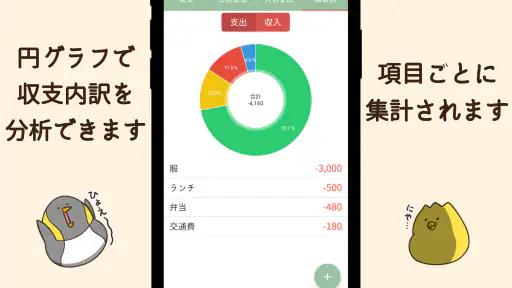 でぶどりのおこづかい帳 screenshot