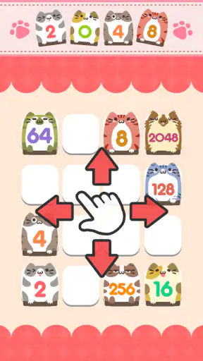 ねこ2048 screenshot