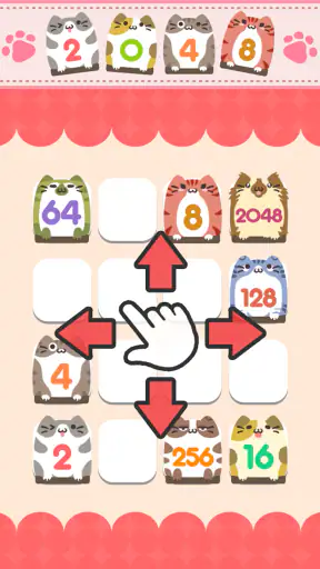 ねこ2048 screenshot