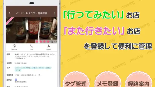 みせろぐ - 自分だけのグルメリストでお店管理 screenshot