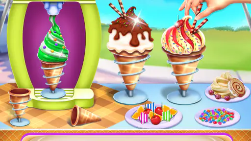 アイスクリーム 円錐 カップケーキ 焼く メーカー シェフ screenshot