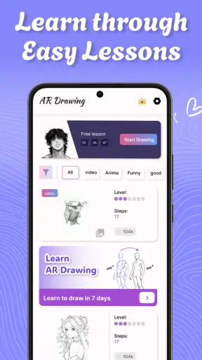 アニメスケッチを描く screenshot