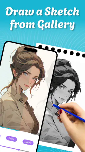 アニメスケッチを描く screenshot