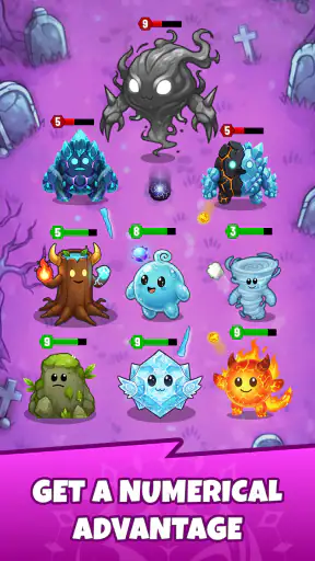 エレメンタルバトル：マージゲーム screenshot