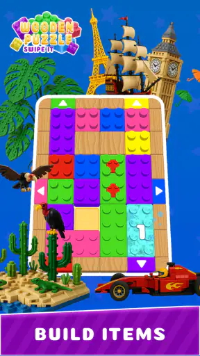スワイプ・イット:木製ボードパズル screenshot