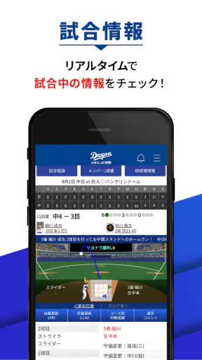 ドラゴンズ情報公式アプリ screenshot