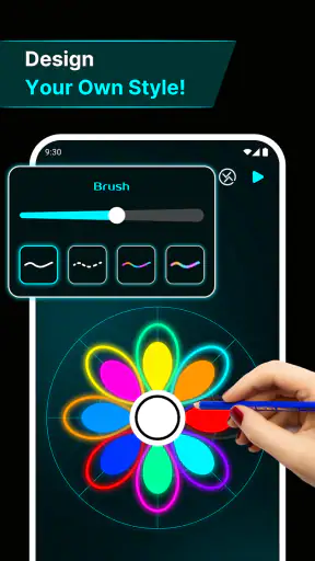 フィンガースピナー：光るアートドロー screenshot
