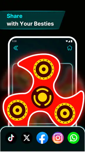フィンガースピナー：光るアートドロー screenshot