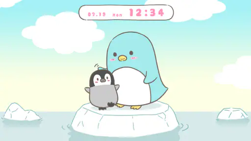 ペンギンの親子 テーマ screenshot
