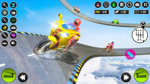 メガ リアルバイク レーシングゲーム screenshot