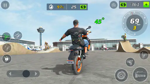 モトバイクスタントウイリーゲーム screenshot