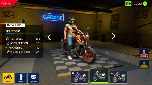 モトバイクスタントウイリーゲーム screenshot