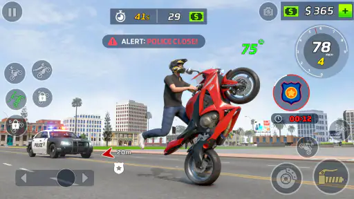 モトバイクスタントウイリーゲーム screenshot