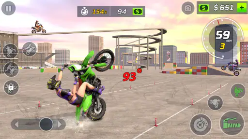 モトバイクスタントウイリーゲーム screenshot