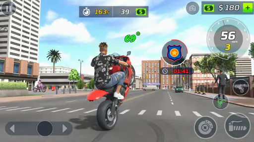 モトバイクスタントウイリーゲーム screenshot