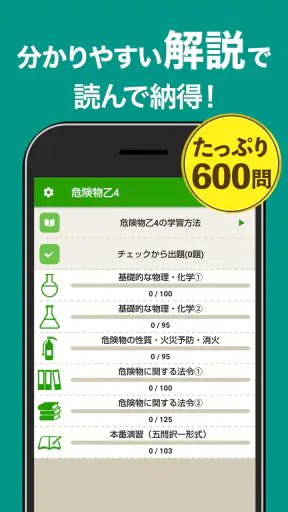 危険物乙４（おつよん）全問解説 - 分野別一問一答と過去問 screenshot