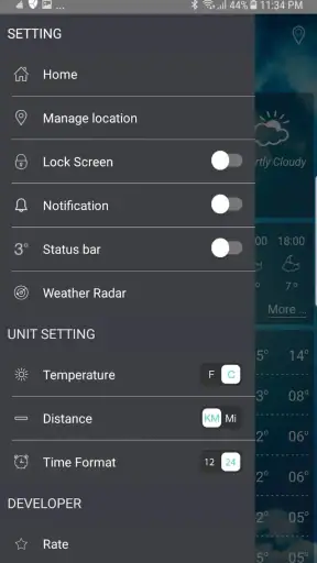 天気 嵐  ウィジェット 風速 screenshot