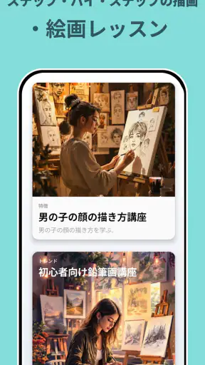 描画アプリ:お絵かき練習で上達 screenshot