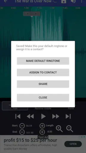 着メロメーカー - 音楽から着信音を作成する screenshot