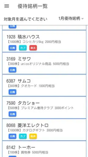 ＧＬ優待クロス screenshot