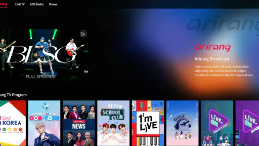 Arirang TV for SmartTV screenshot