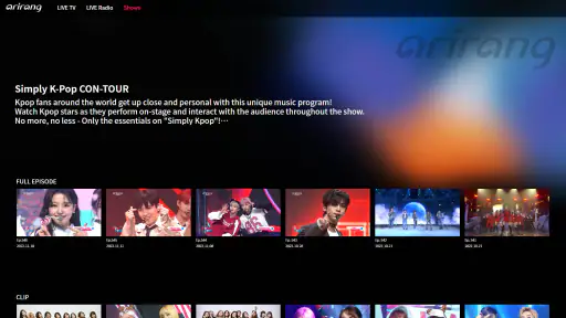 Arirang TV for SmartTV screenshot