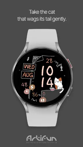 artifun.fishcat.watchface screenshot