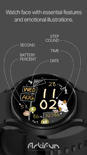 artifun.fishcat.watchface screenshot