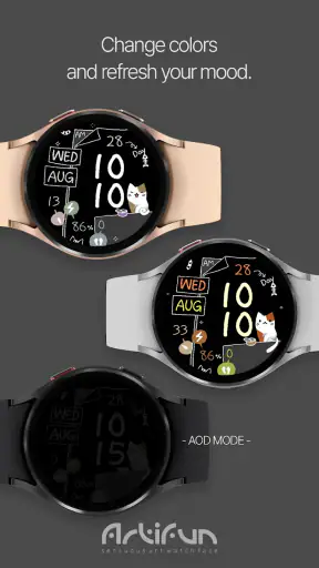 artifun.fishcat.watchface screenshot