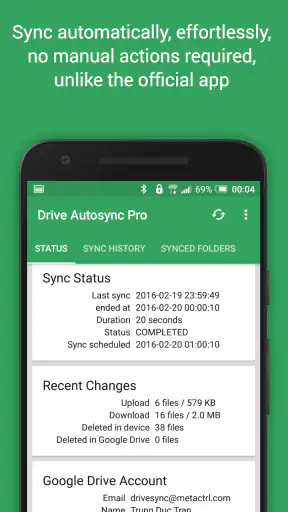 Autosync for Google Drive screenshot