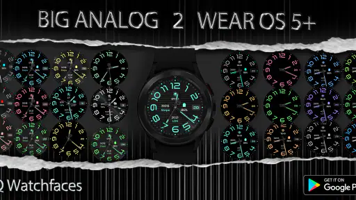 Big Analog 2 WF WearOS 5+ screenshot