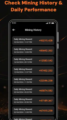 Bitcoin miner BTC cloud mining screenshot