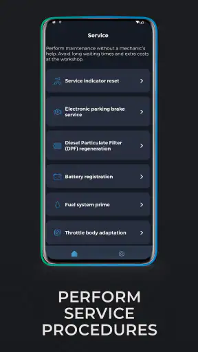Carista OBD2 screenshot