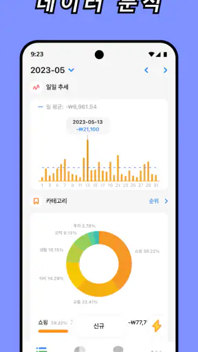 Daak가계부 - 편한가계부 똑똑가계부 및 지출 추적 screenshot