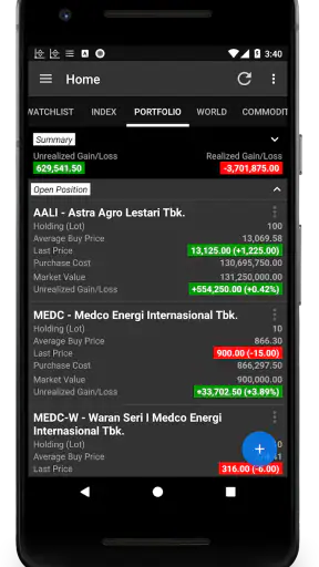 Data Saham Indonesia screenshot