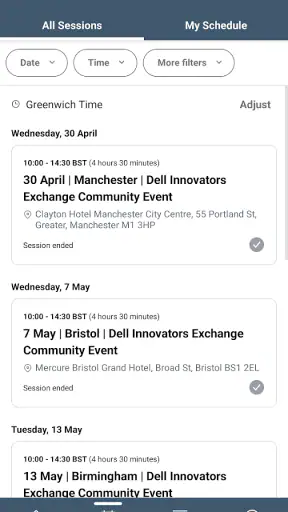 Dell Technologies Events screenshot