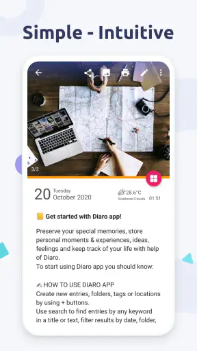 Diaro-일기, 일기, 메모, 기분 추적기 screenshot