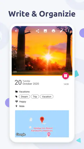 Diaro-일기, 일기, 메모, 기분 추적기 screenshot