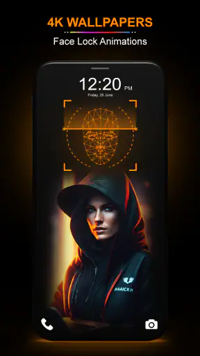 Face Lock Live Animation 4k screenshot
