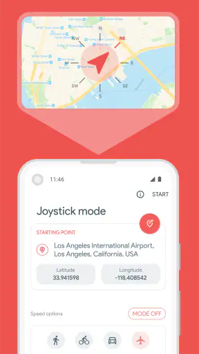Fake GPS Joystick and Route screenshot