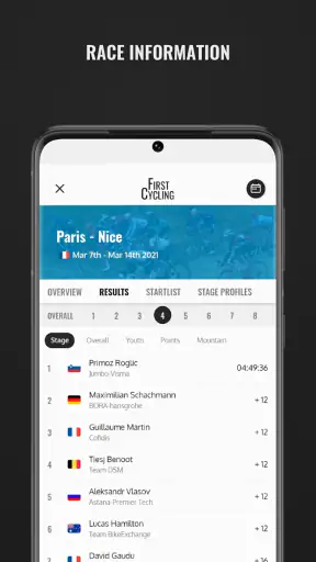 FirstCycling screenshot
