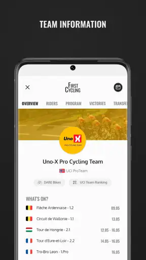 FirstCycling screenshot