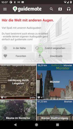 guidemate Audioguide-Plattform screenshot